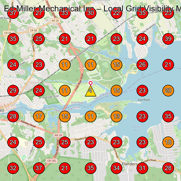 Ed Miller Mechanical Inc GeoGrid visibility map for Hvac Contractor in None